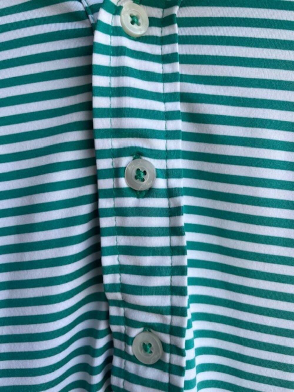 RLX Ralph Lauren Men’s Golf Polo Pine Valley Logo 2XL Green & White Stripe - Picture 9 of 10